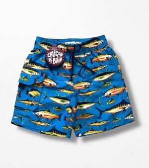 NWT Hatley Lots of Fish Swim Trunks, Size 2